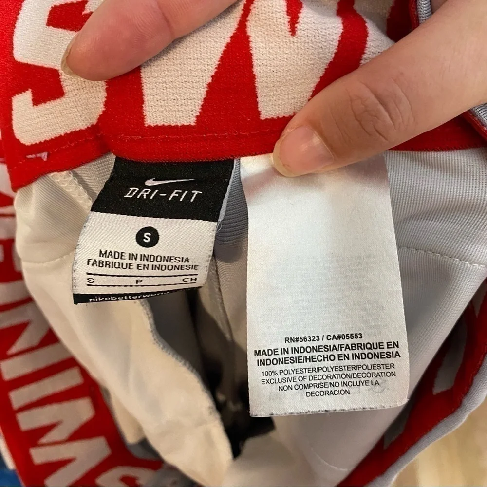 Nike Baseball Pants Small Gray Red Stripe Men’s